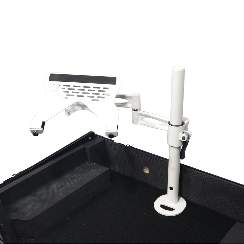 ProX XZF-LTARM PKG WH Articulating Laptop Tray Arm Pole for Control Tower DJ Podium (White)