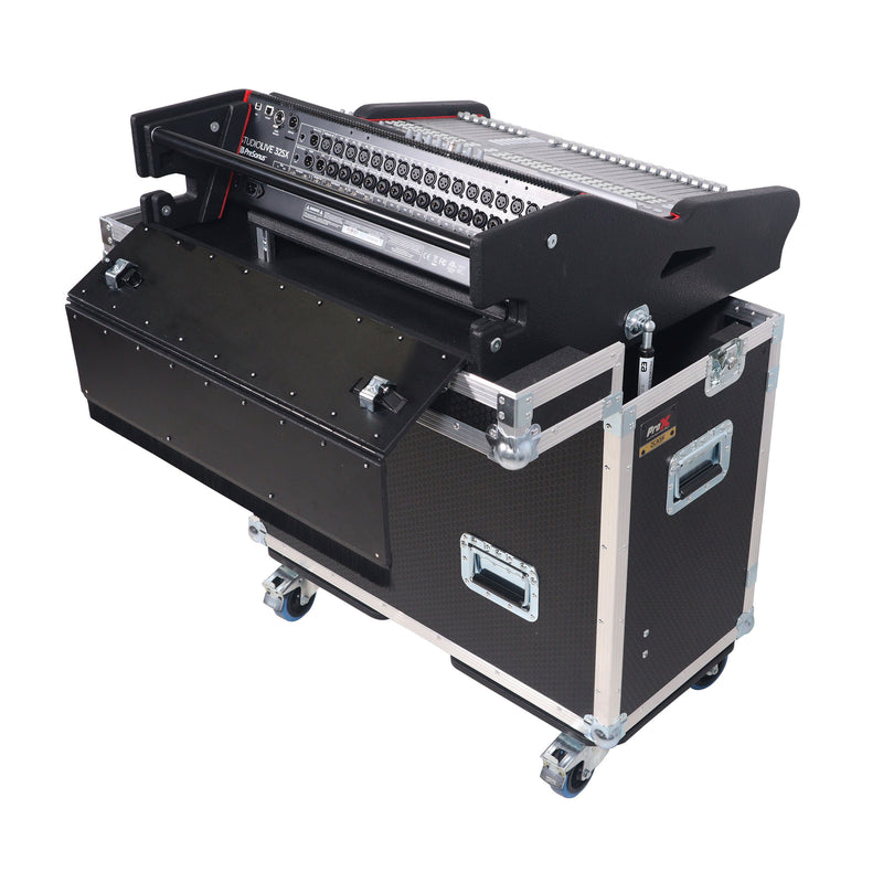 ProX XZF-PRE-SL32SX Flip-Ready Easy Retracting Hydraulic Lift Case for PreSonus StudioLive 32SX Mixing Console