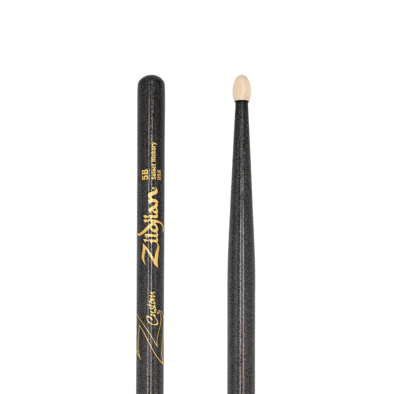Zildjian Z5BCB-ZC Z Custom Limited Edition Drumstick Collection Wood Tip (Black Chroma) - 5B