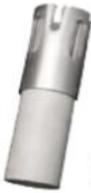 PD Pipe & Drape Z-PD-ADJ-UPR-2-S Adjustable 2 Piece Upright Repair End (Silver) - 3"