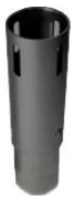 PD Pipe & Drape Z-PD-STD-UPR-BK Standard Upright Repair End (Black) - 6"