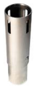 PD Pipe & Drape Z-PD-STD-UPR-S Standard Upright Repair End (Silver) - 6"