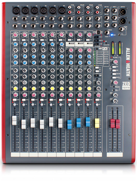 Allen & Heath ZED-12FX Multipurpose Mixer With FX For Live Sound And Recording