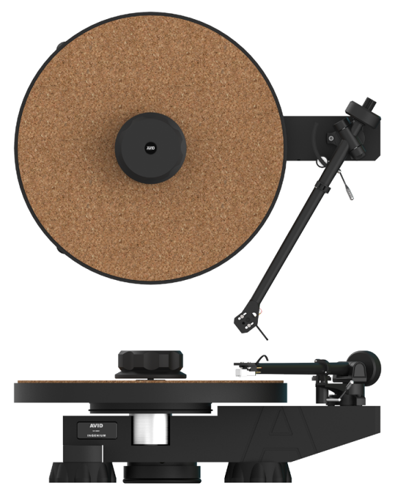 AVID HIFI INGENIUM PLUG & PLAY Turntable With Metal Platter, Tonearm And Cartridge (Black)