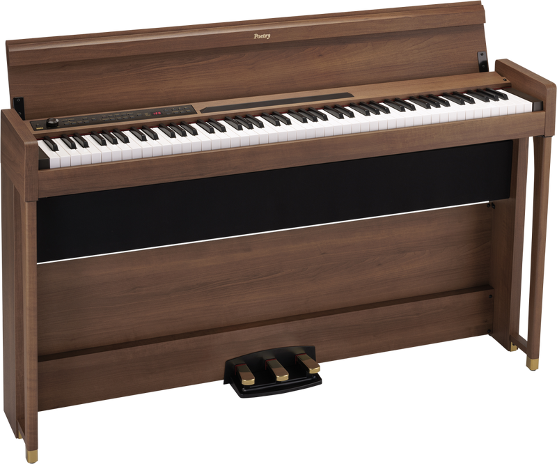 Korg POETRY 88-key RH3 Elegant Upright Digital Piano with Bluetooth Audio Playing (Wood Grain Exterior)