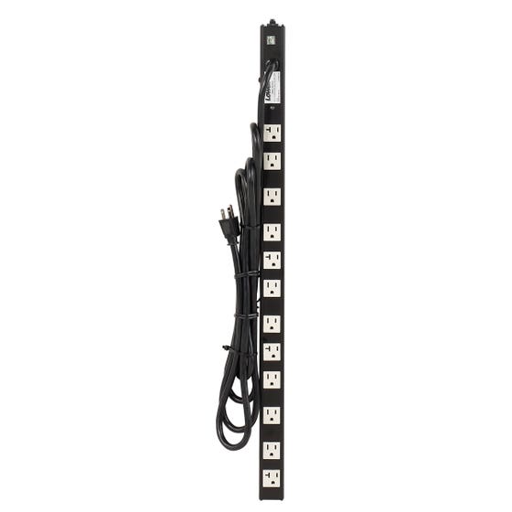 Lowell ACS-2012 Power Strip with 12 15/20A Outlets Surge Suppression - 32"