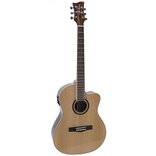 Jay Turser JTA-524D-CE-N Concert Body Acoustic-Electric Guitar with Preamp (Natural)
