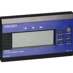 Seiko SAT10LE Guitar and Bass Tuner (Blue)