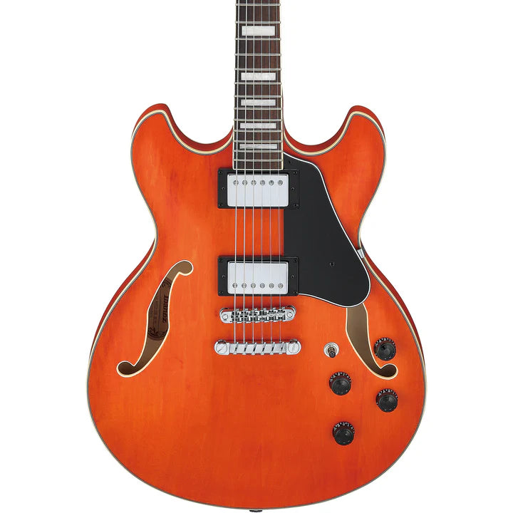 Ibanez AS73TTF Semi Hollow-Body Electric Guitar (Transparent Tangerine Flat)