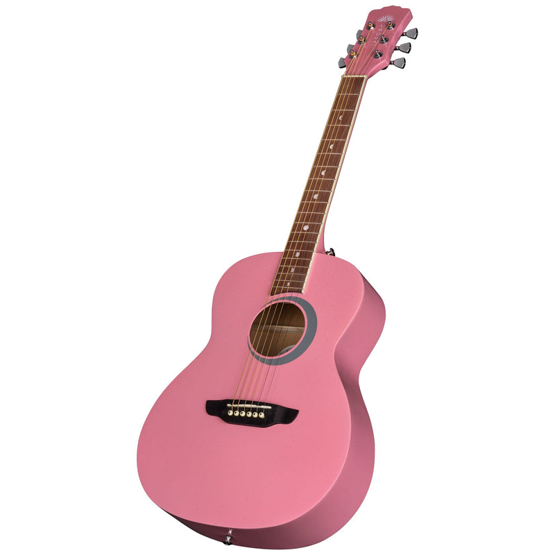 Luna AR BOR PNK Aurora Borealis 3/4 Acoustic Guitar (Pink Pearl)