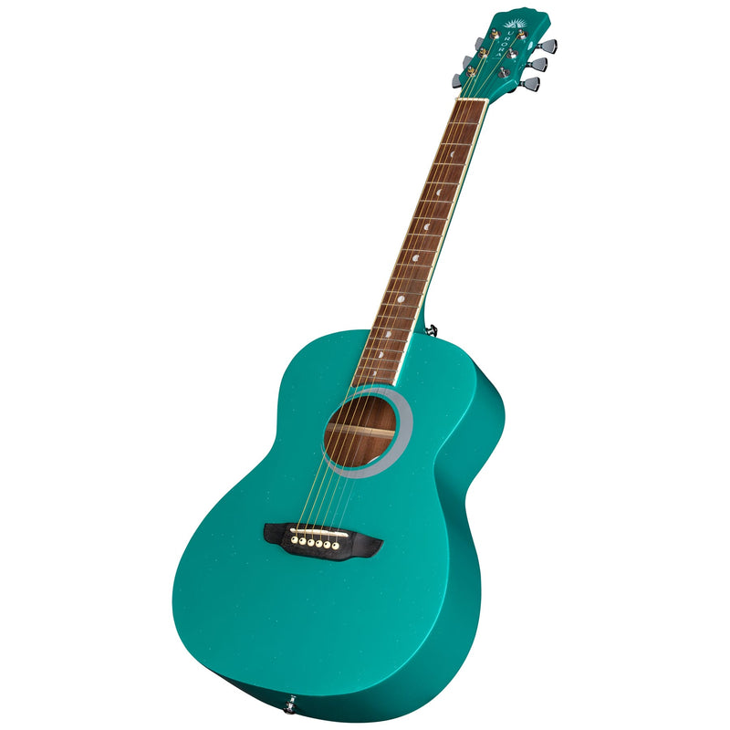 Luna AR BOR TEAL Aurora Borealis 3/4 Acoustic Guitar (Teal Sparkle)