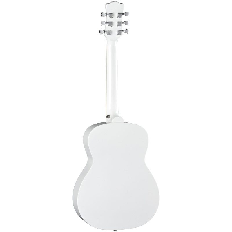 Luna AURORABOREALIS Guitare acoustique 6 cordes taille 3/4 en tilleul - White Sparkle