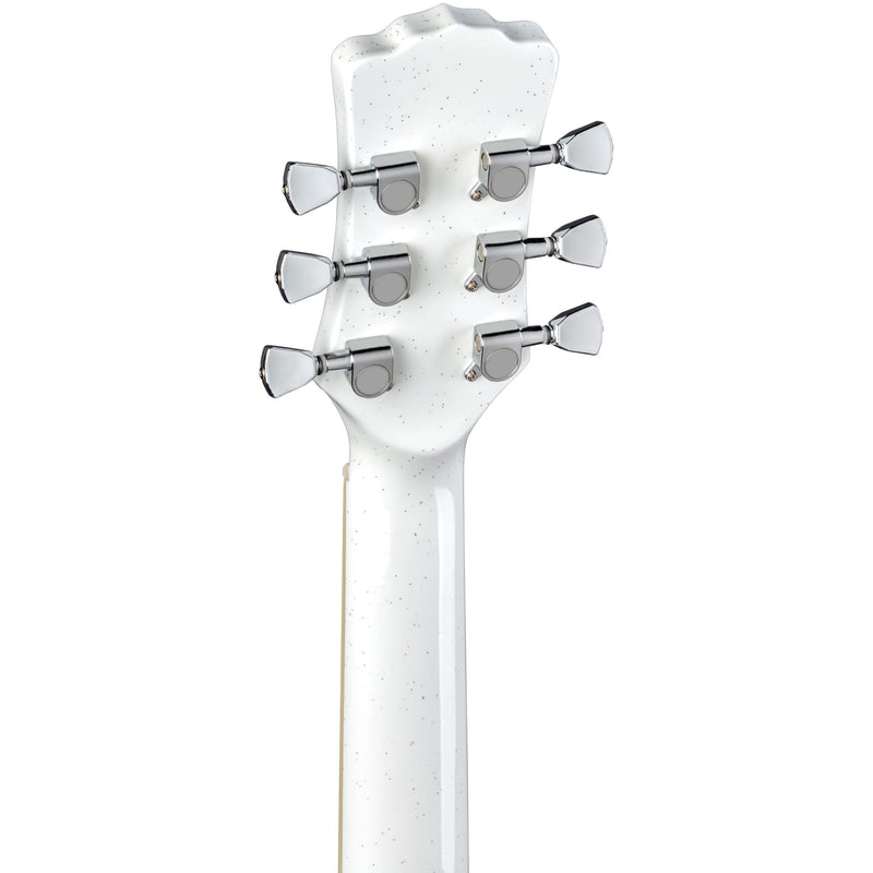 Luna AURORABOREALIS Guitare acoustique 6 cordes taille 3/4 en tilleul - White Sparkle