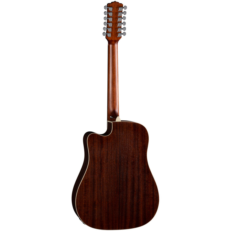 Luna ARTVINTAGE Guitare acoustique/électrique 12 cordes - Brownburst vintage vieilli 