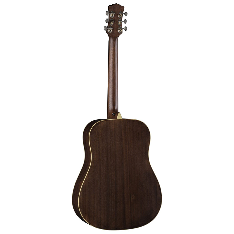Luna ART VINTAGE Dreadnought Solid Top Acoustic Guitar (Distressed Vintage Brownburst)