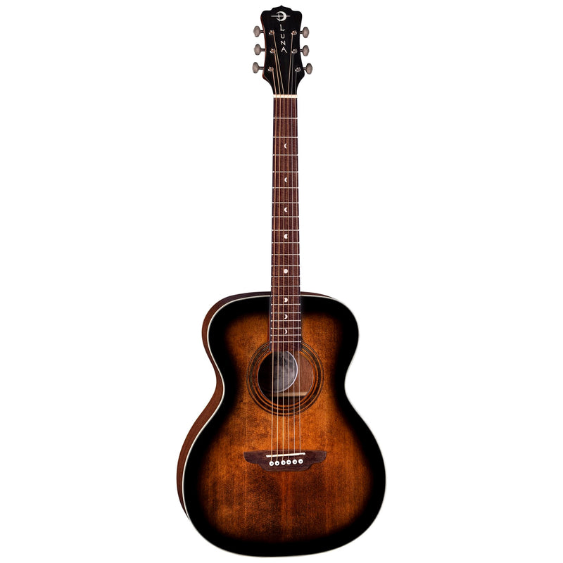 Luna ART VINTAGE FOLK Acoustic Guitar (Distressed Vintage Brownburst)