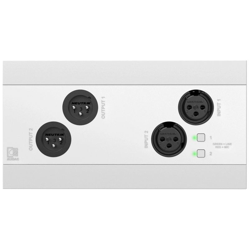 Audac NWP222/W Network Input & Output Panel (White)