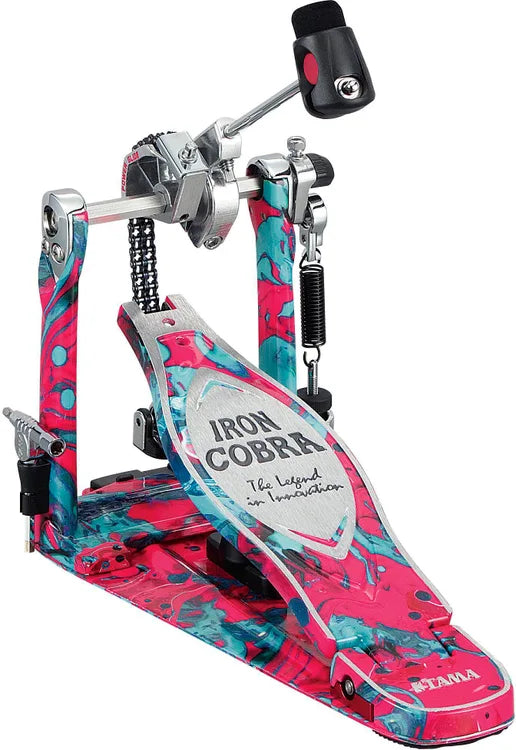 Tama IRON COBRA 50th Anniversary Limited Edition Power Glide Single Pedal (Marble Coral Swirl)