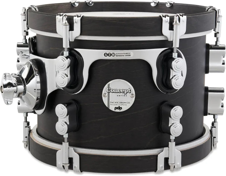 PDP PDCC0710STEE Classic Mounted Tom (Ebony Stain) - 7" x 10"