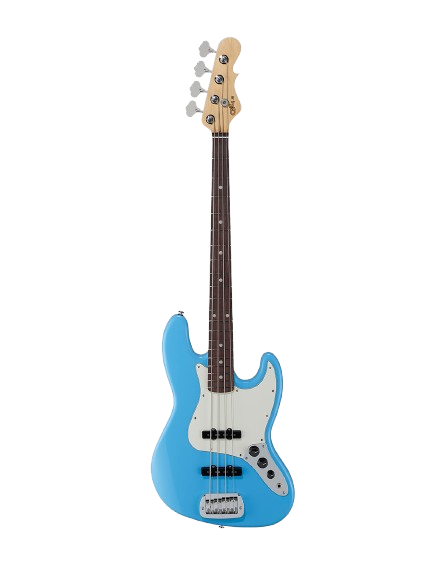G&L FDJB-HIM-CR Fullerton Deluxe JB Electric Bass Guitar (Himalayan Blue)