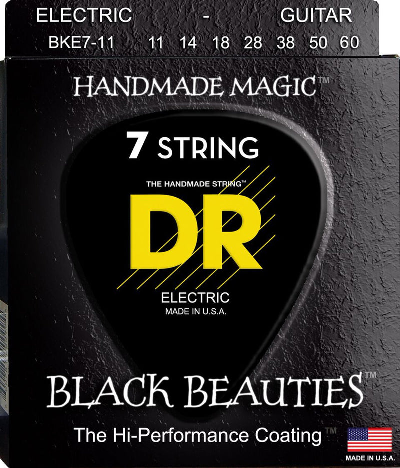 DR Handmade Strings BKE7-11 7Electric Guitar Strings X-Heavy - 11-60