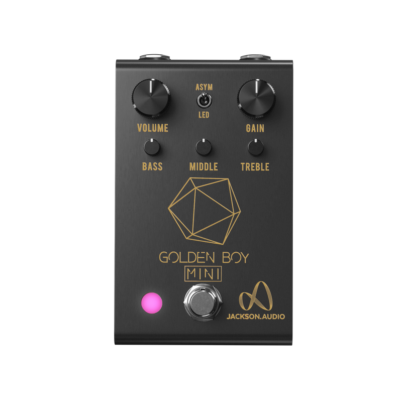 Jackson Audio GOLDEN-BOY-MINI Compact Overdrive Pedal (Black With Gold Text)