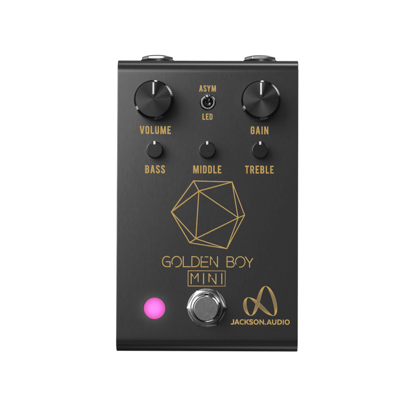 Jackson Audio GOLDEN-BOY-MINI Pédale d'overdrive compacte (noir avec texte doré)