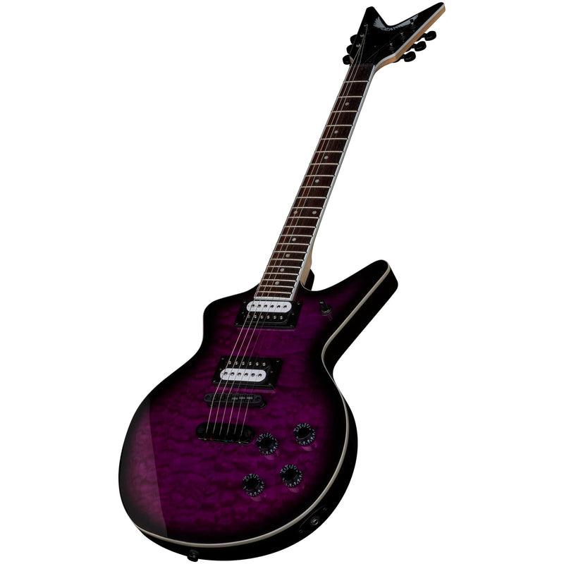 Dean Guitars CADIX QM TPB Cadillac X Quilt Maple Electric Guitar (Tran Purple Burst)