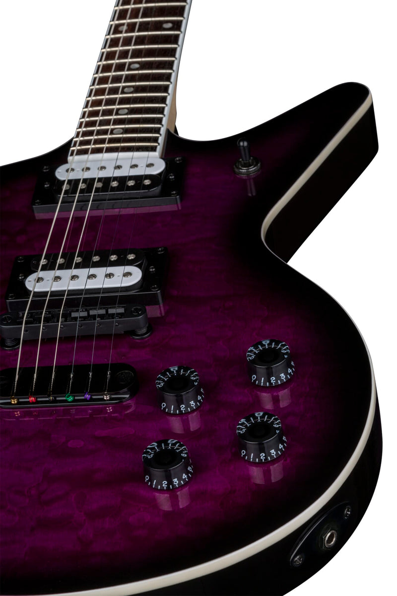 Dean Guitars CADIX QM TPB Cadillac X Quilt Maple Electric Guitar (Tran Purple Burst)