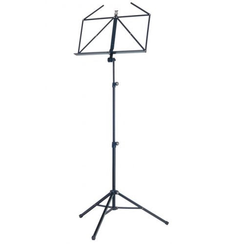 K&M 10065 3-Piece Folding Music Stand w/Wide Desk (Black)