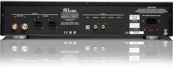 Musical Fidelity MUFDACM3XORBK M3x DAC Convertisseur ascendant 32 bits/192 kHz (Noir)