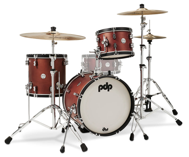 PDP PDCC1803OE Concept Maple Classic 3 pièces Bop Shell Pack Finition teintée - Tache de sang de bœuf