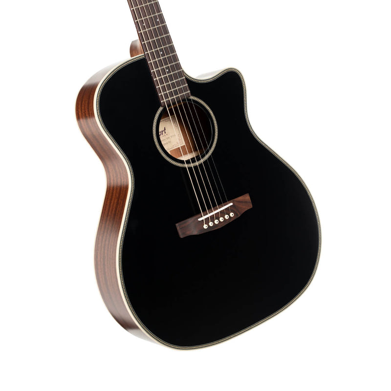 Cort ES-GA4 Acoustic Guitar (Black Top Semi Gloss)