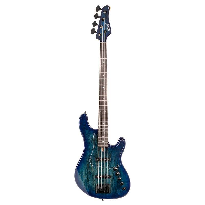 Cort GB-FUSION-4-BB Electric Bass Guitar (Blue Burst)