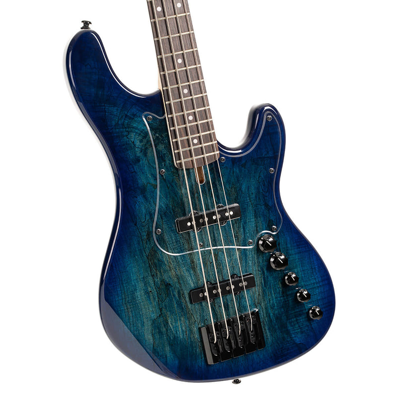 Cort GB-FUSION-4-BB Electric Bass Guitar (Blue Burst)