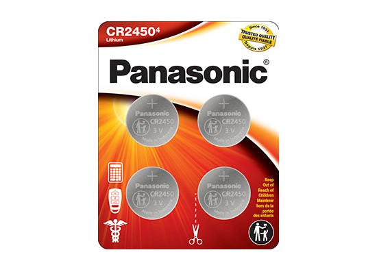 Panasonic CR2450PA4BL 3,0 volts Lithium Coin Cell Battery - 4 pack