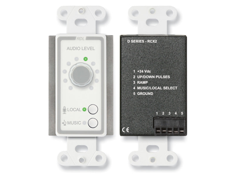 RDL D-RCX2 Room Control Mur Wall Plate pour RCX-5C Room Combiner