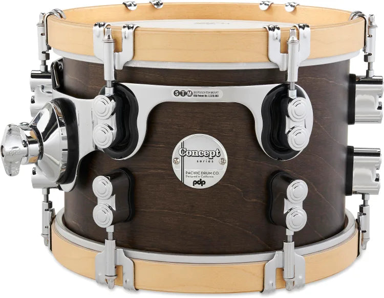 PDP PDCC0710STWN Classic Mounted Tom (Walnut/Natural) - 7" x 10"