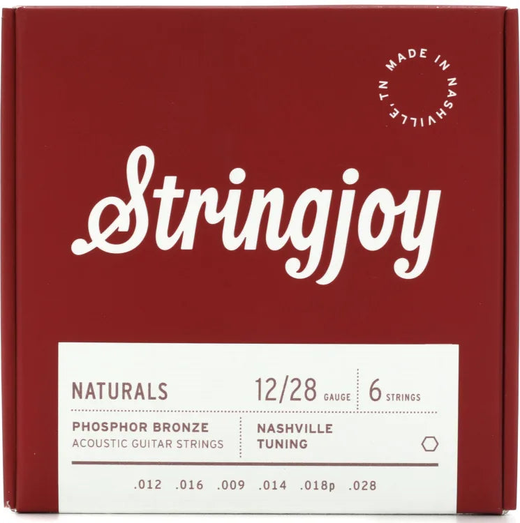 Stringjoy SJ-NB12NS Nashville Tuning Acoustic Guitar Strings - 12-28