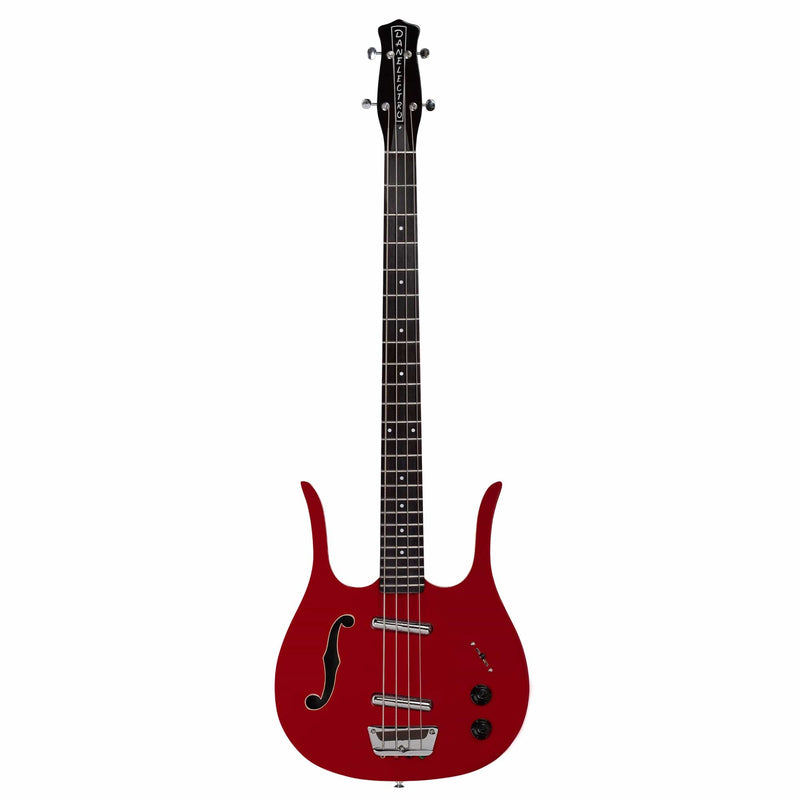 Danelectro 58 LONGHORN Guitare basse électrique semi-creuse (Red Hot)