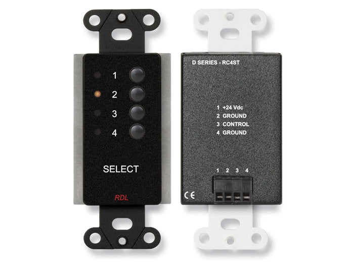 RDL DB-RC4ST 4 Channel Remote Control Wall Plate for ST-SX4