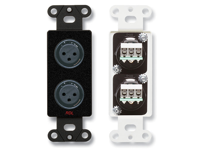 RDL DB-XLR2F Dual XLR 3 Pin Female Wall Plate