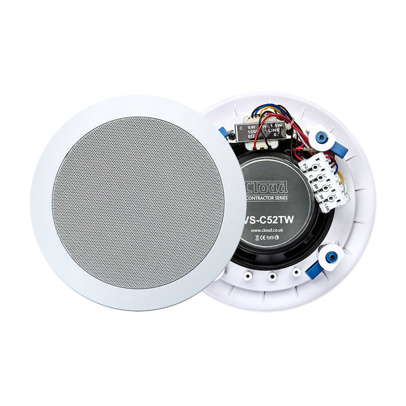 Cloud Electronics CVS-C52TW Ceiling Speaker (White) - 5"