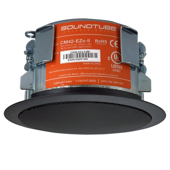 SoundTube CM42-EZS-II-BK 2 Way In Ceiling Speaker (Black) - 4"