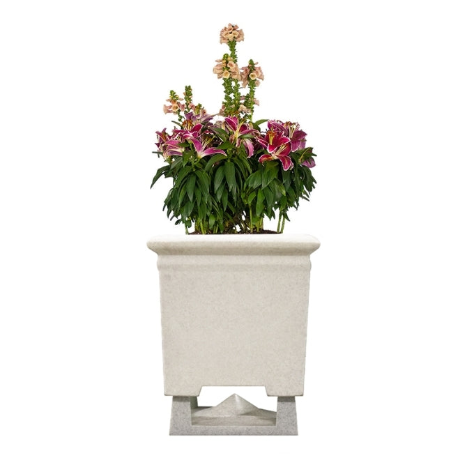 Rockustics SQUAREROOT-6.5-GG-T Outdoor Square Plant Speaker with Transformer (Granite Grey) - 6.5"