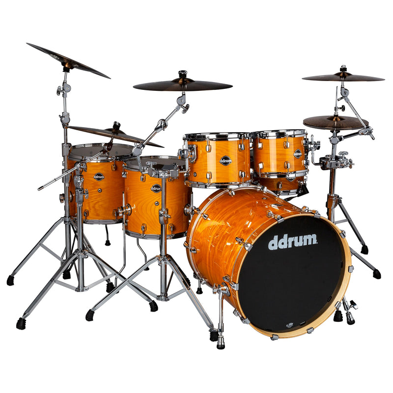 DDrum Dominion DM-ASH-622-GN Pack de 6 coques en bouleau Dominion avec placage en frêne brillant naturel