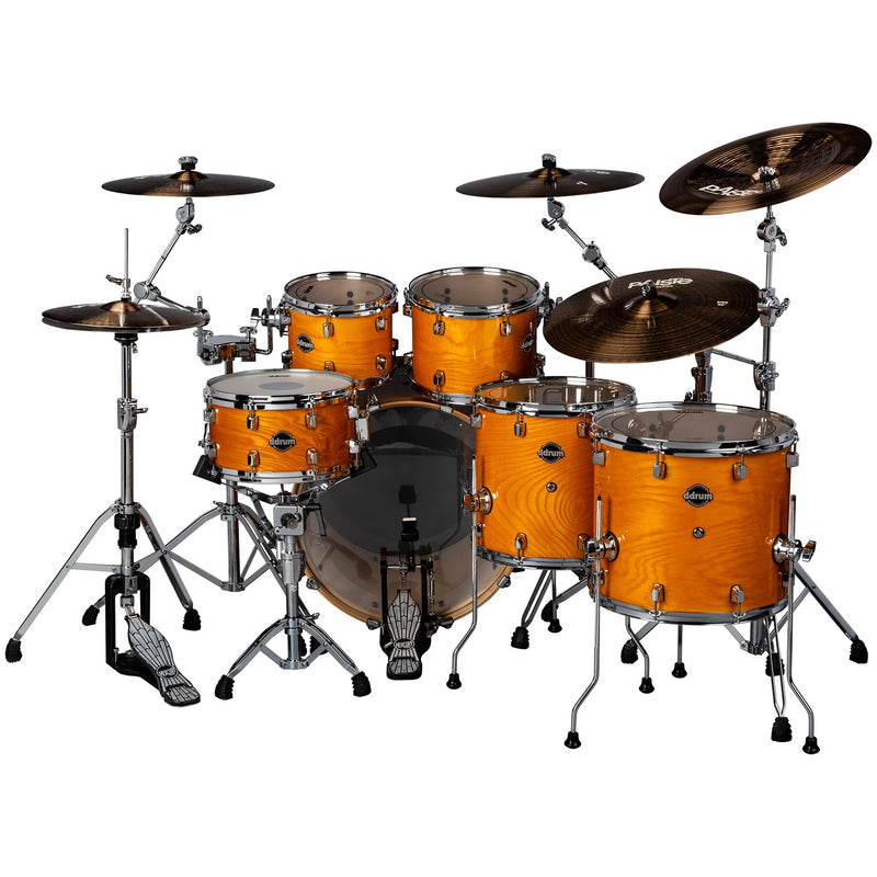 DDrum Dominion DM-ASH-622-GN Pack de 6 coques en bouleau Dominion avec placage en frêne brillant naturel