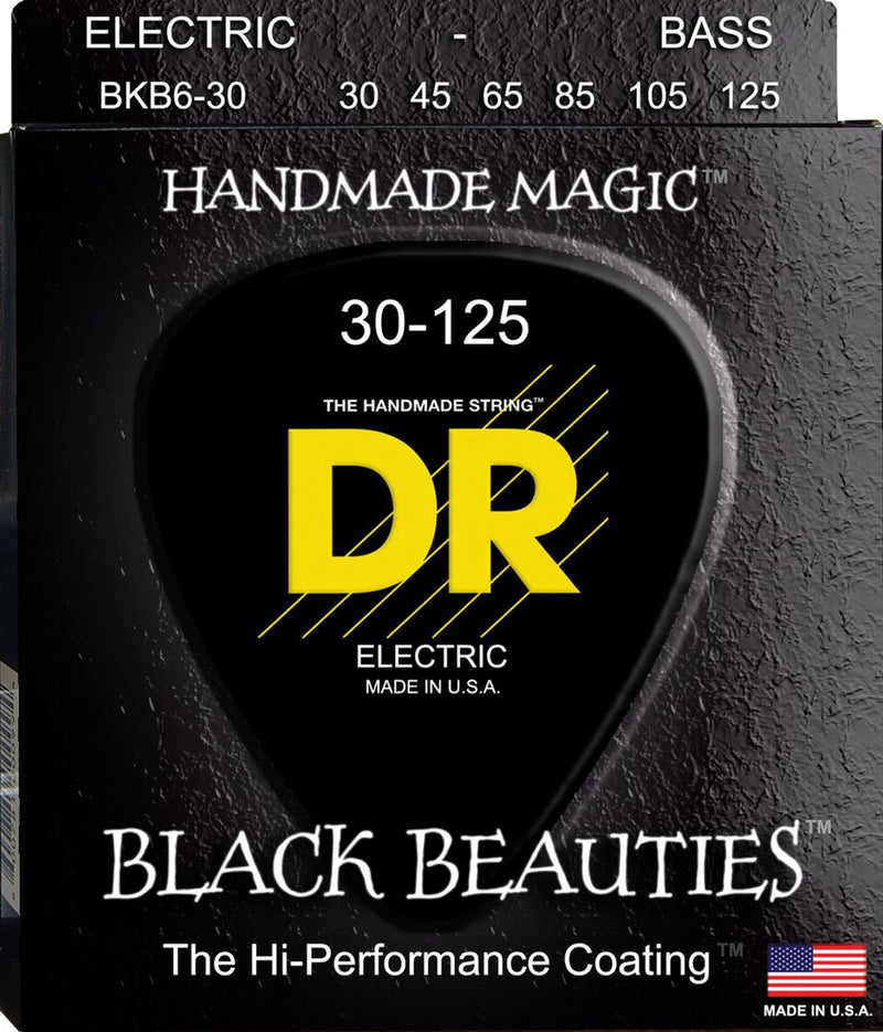 DR Handmade Strings BKB6-30 6 Electric Bass Guitar Strings Medium - 30-125