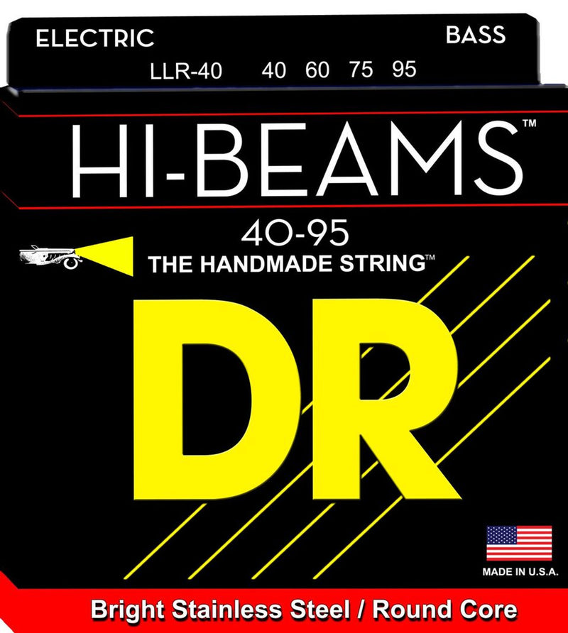 DR Handmade Strings LLR-40 Electric Bass Strings Lite-Lite - 40-95