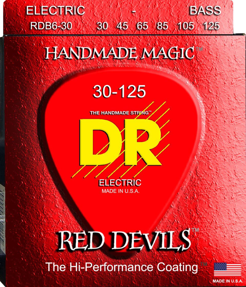 DR Handmade Strings RDB6-30 6 Electric Bass Strings Medium - 30-125